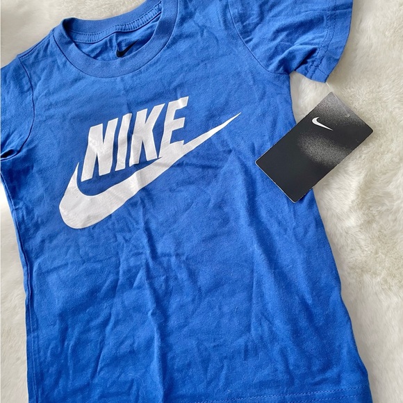 New with tag NIKE TODDLER T SHIRT ( short sleeve) Blue w/white Logo SZ 4T #nike - Picture 2 of 5